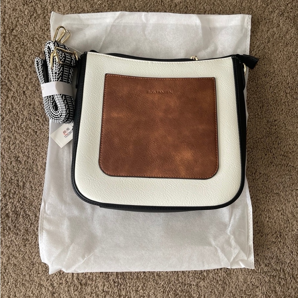 Bostanten Crossbody Leather Hobo Women’s Bag - Picture 3 of 8